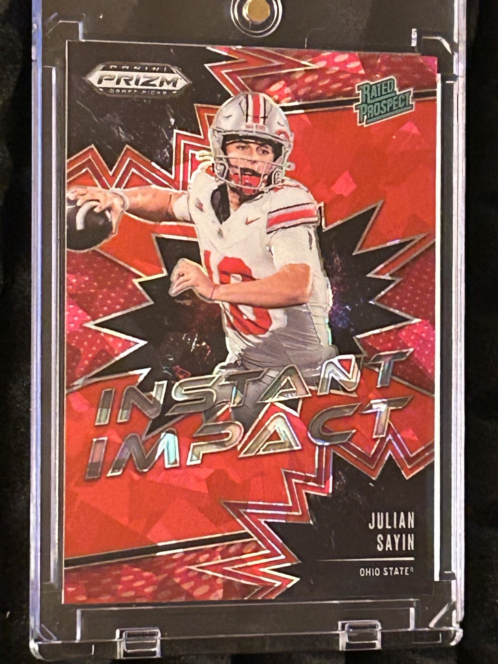 Julian Sayin 2025 Panini Prizm Draft Pick-Rated Prospect-Instant Impact-Red Ice